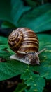 Asian tramp snail, small yet fascinating creature, captured in photo