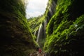 Asian traveller Man in Madakaripura Waterfall