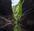 Asian traveller Man in Madakaripura Waterfall