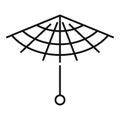 Asian umbrella icon, outline style