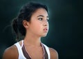 Asian unhappy teenage girl Royalty Free Stock Photo