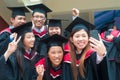 Asian university graduates Royalty Free Stock Photo