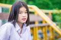 Asian university student girl teen innocent naive look with copyspace