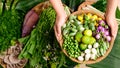 Asian vegetables from local farmer market Thailand