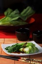 Asian vegetables with oyster sauce