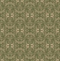 Asian vintage seamless pattern. Symmetric royal wallpaper. Vector repeating baroque ornament