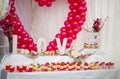 Asian wedding decoration with love letters