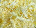 Asian white cabbage texture, chopped or sliced vegetables background, close up top view