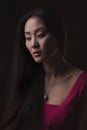 Asian woman beauty face closeup portrait Royalty Free Stock Photo