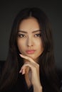 Asian Woman Beauty Face Closeup Portrait Royalty Free Stock Photo