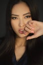 Asian Woman Beauty Face Closeup Portrait Royalty Free Stock Photo