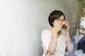 Asian Woman Drinking Tea Relax Concept Royalty Free Stock Photo