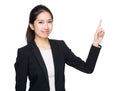 Asian woman finger point out Royalty Free Stock Photo