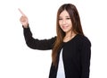 Asian Woman with finger point up Royalty Free Stock Photo
