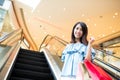 Asian woman go shopping Royalty Free Stock Photo