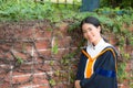 Asian woman in Graduate dress Royalty Free Stock Photo