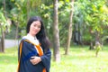Asian woman in Graduate dress Royalty Free Stock Photo