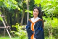 Asian woman in Graduate dress Royalty Free Stock Photo