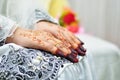 Asian woman hands with henna Royalty Free Stock Photo