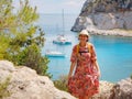 Anthony Quinn bay, trip to Rhodes island, Greece Royalty Free Stock Photo