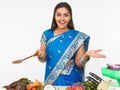 Asian woman in the kitchen Royalty Free Stock Photo