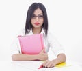 Asian woman in a office Royalty Free Stock Photo