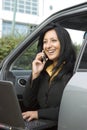 Asian woman on phone Royalty Free Stock Photo