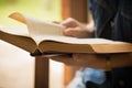 Asian woman reading a book vintage style. Royalty Free Stock Photo