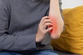 Woman Scratching her Arm Suffer from Allergy Itchy Skin