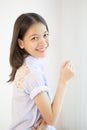 Asian woman with smiling face nice emotion
