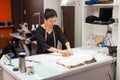 Asian woman tailor fashion clothes dress designer