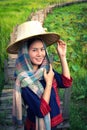 Asian woman traditional dress. Royalty Free Stock Photo