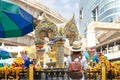 Asian woman travel in erawan shrine Bangkok city Royalty Free Stock Photo