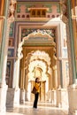 Asian woman trourist standing at Patrika gate in Jaipur, Rajasthan India. Royalty Free Stock Photo