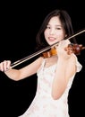 Asian woman and violin