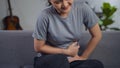 Asian woman was sick with stomachache Royalty Free Stock Photo