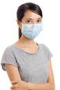 Asian woman wear face mask Royalty Free Stock Photo