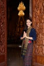 Asian woman wearing typical (Traditional) Thai dress