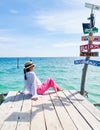 Koh Samet Island Rayong Thailand, white tropical beach of Samed Island with a turqouse colored ocean Royalty Free Stock Photo