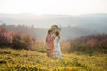 Asian women wearing traditional japanese kimono Royalty Free Stock Photo