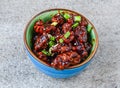 Asian xinhua special beef served in dish isolated on background top view of asian food Royalty Free Stock Photo