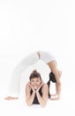 Asian Yoga Training Master Royalty Free Stock Photo