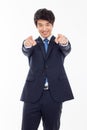 Asian young business indicated you. Royalty Free Stock Photo