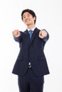 Asian young business indicated you. Royalty Free Stock Photo