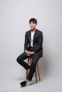 Asian young business man in studio Royalty Free Stock Photo