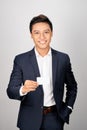 Asian Young Businessman hold with namecard Royalty Free Stock Photo