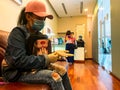 Young asian girl wearing face mask and protective equipment during COVID-19 pandemic