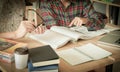 Asian young man,Homosexuality or woman sitting pointing studying examining. Royalty Free Stock Photo