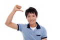Asian young man indicate himself. Royalty Free Stock Photo