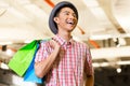 Asian young man shopping fashion in store